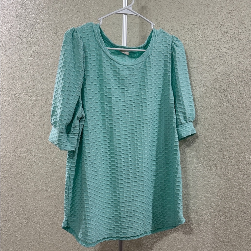 Textured Teal Women's Top